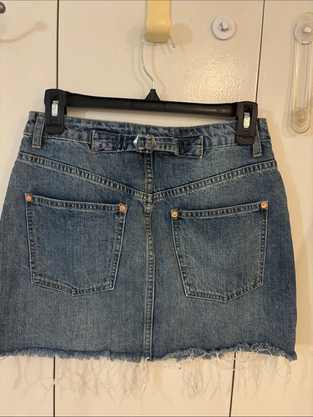 We the Free X Free People Rugged A-Line Denim Miniskirt Size 26